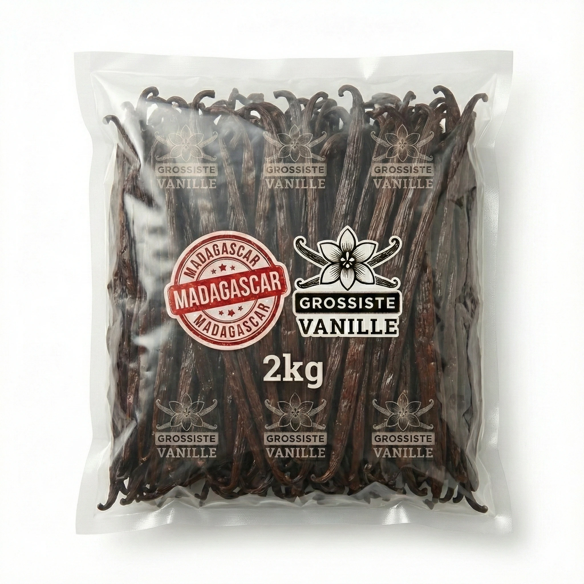 Lot de 2 kg Gousses de vanille Bourbon 18 - 20 cm